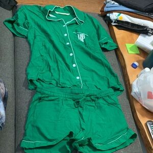 Victoria's Secret Green Kids Pajama Set